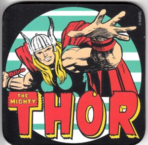 Sottobicchiere in Sughero Il Mitico Thor. Marvel Comics. Logoshirt