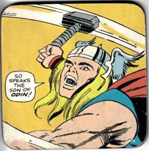 Sottobicchiere in Sughero Il Mitico Thor - Figlio di Odino! Marvel Comics. Logoshirt