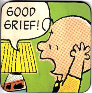 Sottobicchiere in Sughero Peanuts - Charlie Brown, Good Grief. Coaster. Logoshirt