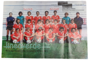 Poster A. C. Perugia 1979 - 80 Supplemento a Sport Umbria - Mancini, Castagner, Paolo Rossi, De Grandi