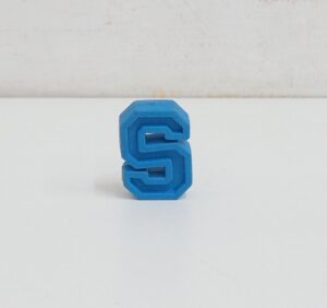 Gommina Lettera S (blu) - Sorpresina Mulino Bianco - SENZA Libretto e Scatolina - Vintage anni '80-'90