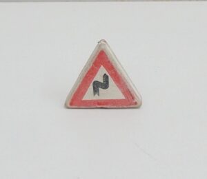 Mulino Bianco Gommina Segnale Stradale Doppia Curva. Vintage anni '80