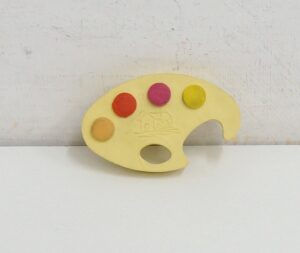 Mulino Bianco Gommina Tavolozza Colori Pittore. Vintage anni '80