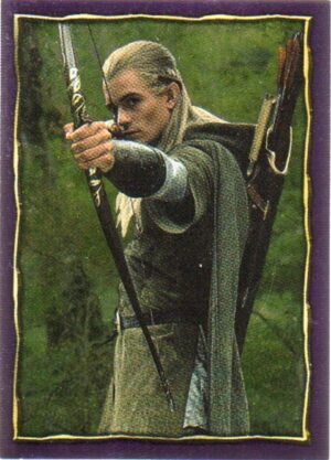 Figurina Sticker Il Signore degli Anelli - La Compagnia dell'Anello n. 1 - Legolas (Orlando Bloom) Merlin 2001