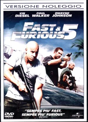 Fast and Furious 5 un film con Vin Diesel. DVD in Italiano. Versione Noleggio