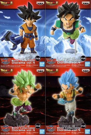 Dragon Ball - DragonBall Super World Collectable Diorama. WCD Vol. 4. Set di n. 4 Mini Action Figure cm 8. Banpresto