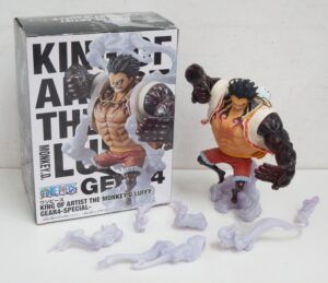 One Piece - Monkey D. Luffy Gear 4 Special. King of Artist Action Figure cm 13. NON COMPLETA Banpresto