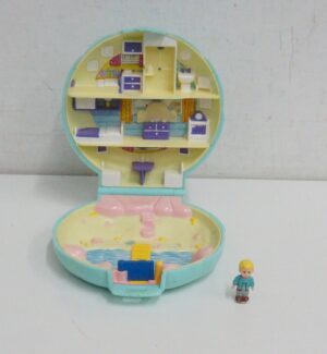 Polly Pocket - Conchiglia Beach House con Figura. Vintage 1989. Bullyland