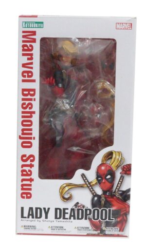 Marvel Bishoujo Statue: Lady Deadpool con Faccia Intercambiabile. Action Figure cm 24. Kotobukiya