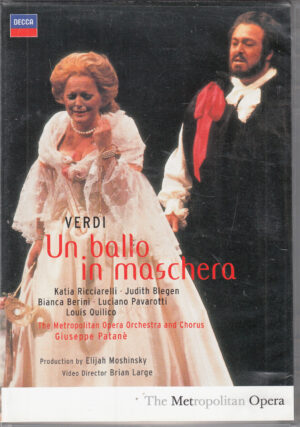 Un Ballo In Maschera di Verdi con Pavarotti e Ricciarelli. Metropolitan Opera. Decca DVD Edizione Stati Uniti NTSC Regione 1, Lingua Inglese