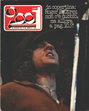 Rivista Ciao 2001 n. 20 del 22 Maggio 1977 - In copertina Roger Daltrey