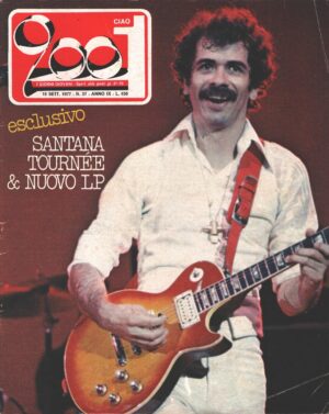 Rivista Ciao 2001 n. 37 del 18 Settembre 1977 - In copertina Carlos Santana