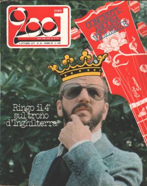 Rivista Ciao 2001 n. 39 del 2 Ottobre 1977 - In copertina Ringo Starr
