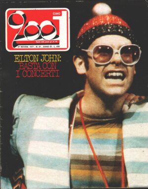 Rivista Ciao 2001 n. 47 del 27 Novembre 1977 - In copertina Elton John
