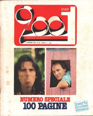 Rivista Ciao 2001 n. 23 del 11 Giugno 1978 - In copertina Alice Cooper e Eugenio Finardi