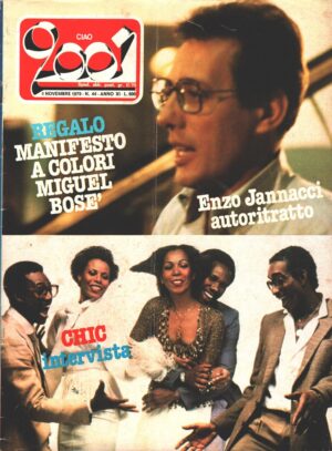 Rivista Ciao 2001 n. 44 del 4 Novembre 1979 - In copertina Enzo Jannacci, Chic