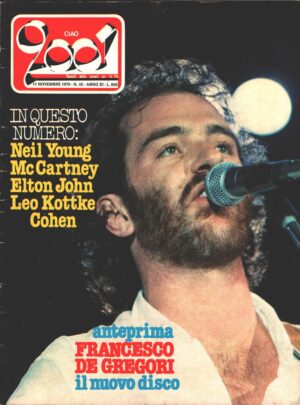 Rivista Ciao 2001 n. 45 del 11 Novembre 1979 - In copertina Francesco De Gregori