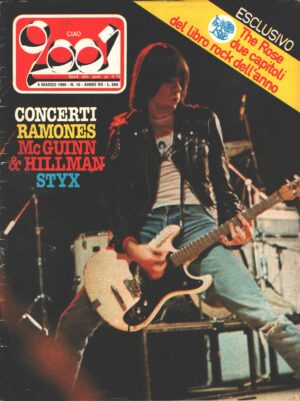 Rivista Ciao 2001 n. 10 del 9 Marzo 1980 - In copertina Ramones