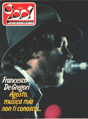 Rivista Ciao 2001 n. 37 del 14 Settembre 1980 - In copertina Francesco De Gregori