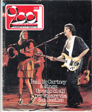 Rivista Ciao 2001 Anno 1975 n. 44 del 9 Novembre - In copertina Paul McCartney e Wings