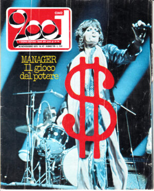 Rivista Ciao 2001 Anno 1975 n. 47 del 30 Novembre - In copertina Mick Jagger Rolling Stones