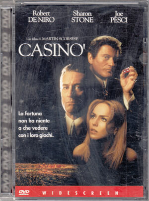 Casino' con Robert De Niro, Sharon Stone, Joe Pesci. DVD in Italiano. Custoria Jewel Box