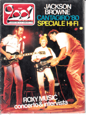 Rivista Ciao 2001 Anno 1980 n. 31 del 3 Agosto - In copertina Roxy Music