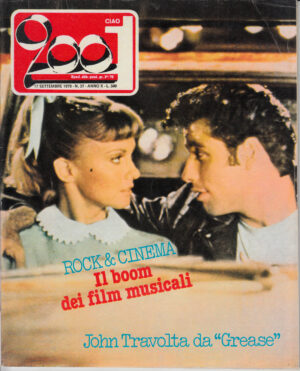 Rivista Ciao 2001 n. 37 del 17 Settembre 1978 - In copertina John Travolta e Olivia Newton John