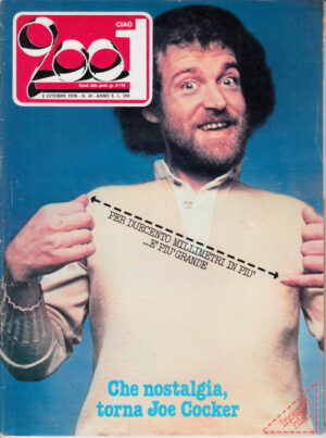 Rivista Ciao 2001 Anno 1978 n. 40 del 8 Ottobre - In copertina Joe Cocker