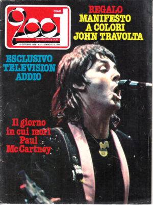 Rivista Ciao 2001 Anno 1978 n. 41 del 15 Ottobre - In copertina Paul McCartney