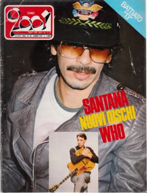 Rivista Ciao 2001 n. 41 del 10 Ottobre 1982 - In copertina Carlos Santana