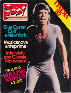 Rivista Ciao 2001 n. 38 del 20 Settembre 1981 - In copertina Mick Jagger (Rolling Stones)