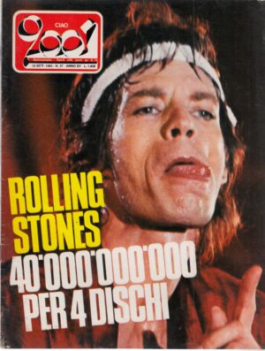 Rivista Ciao 2001 Anno 1983 n. 37 del 18 Settembre - In copertina Rolling Stones Mick Jagger