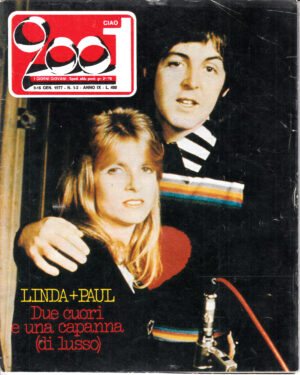 Rivista Ciao 2001 Anno 1977 n. 1-2 del 9-16 Gennaio - In copertina Paul e Linda McCartney