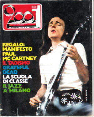 Rivista Ciao 2001 Anno 1971 n. 45 del 10 Novembre - In copertina Jack Bruce