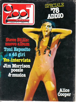 Rivista Ciao 2001 Anno 1979 n. 3 del 21 Gennaio - In copertina Alice Cooper