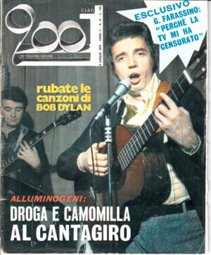 Rivista Ciao 2001 Anno 1970 n. 27 del 9 Luglio NON COMPLETA - In copertina Gipo Frassino + Poster