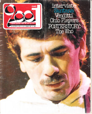 Rivista Ciao 2001 Anno 1976 n. 34 del 29 Agosto - In copertina Carlos Santana + Poster