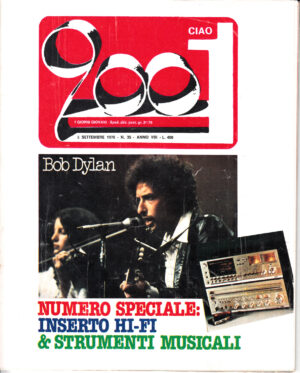 Rivista Ciao 2001 Anno 1976 n. 35 del 5 Settembre - In copertina Bob Dylan