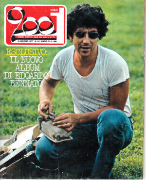 Rivista Ciao 2001 Anno 1977 n. 24 del 19 Giugno - In copertina Edoardo Bennato + Poster