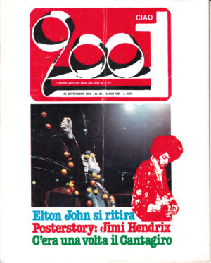 Rivista Ciao 2001 Anno 1976 n. 38 del 26 Settembre - In copertina Elton John + Poster