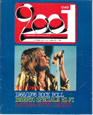 Rivista Ciao 2001 Anno 1976 n. 43 del 31 Ottobre - In copertina Rod Stewart