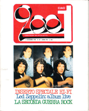 Rivista Ciao 2001 Anno 1976 n. 48 del 5 Dicembre - In copertina Eugenio Bennato