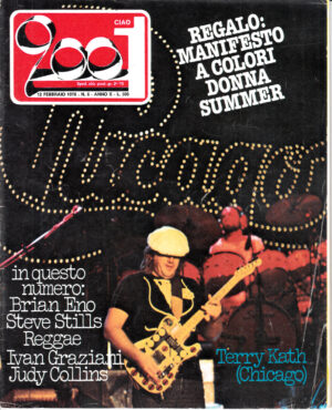 Rivista Ciao 2001 n. 6 del 12 Febbraio 1978 - In copertina Terry Kath (Chicago)