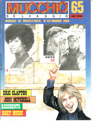 Rivista Mucchio Selvaggio n. 65 - Giugno 1983. Eric Clapton, Joni Mitchell, Roxy Music