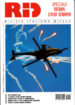 Rivista Italiano Difesa RID n. 9 - Settembre 2005. In copertina AH-64D dell'Aeronautica Olandese