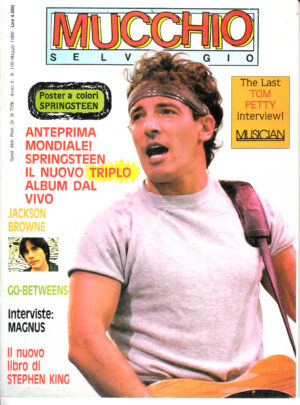 Rivista Mucchio Selvaggio anno 1986 n. 100 - Maggio. In copertina Bruce Springsteen