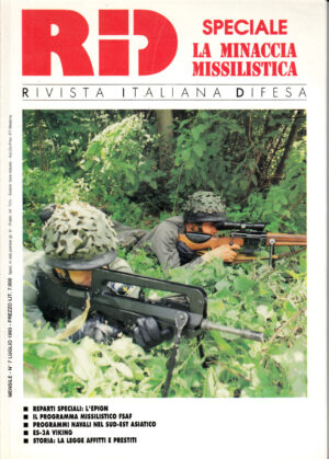 Rivista Italiano Difesa RID n. 7 - Luglio 1993. In copertina Commandos Paracadutisti EPIGN