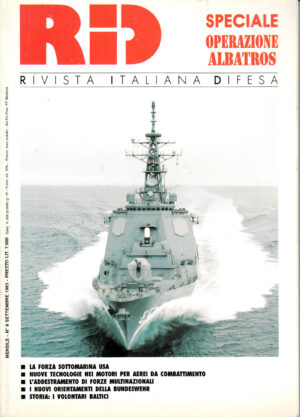 Rivista Italiano Difesa RID n. 9 - Settembre 1993. In copertina Kongo cacciabombardiere giapponese