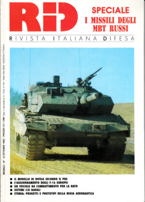 Rivista Italiano Difesa RID n. 10 - Ottobre 1993. In copertina carri Leopard 2 Esercito Olandese